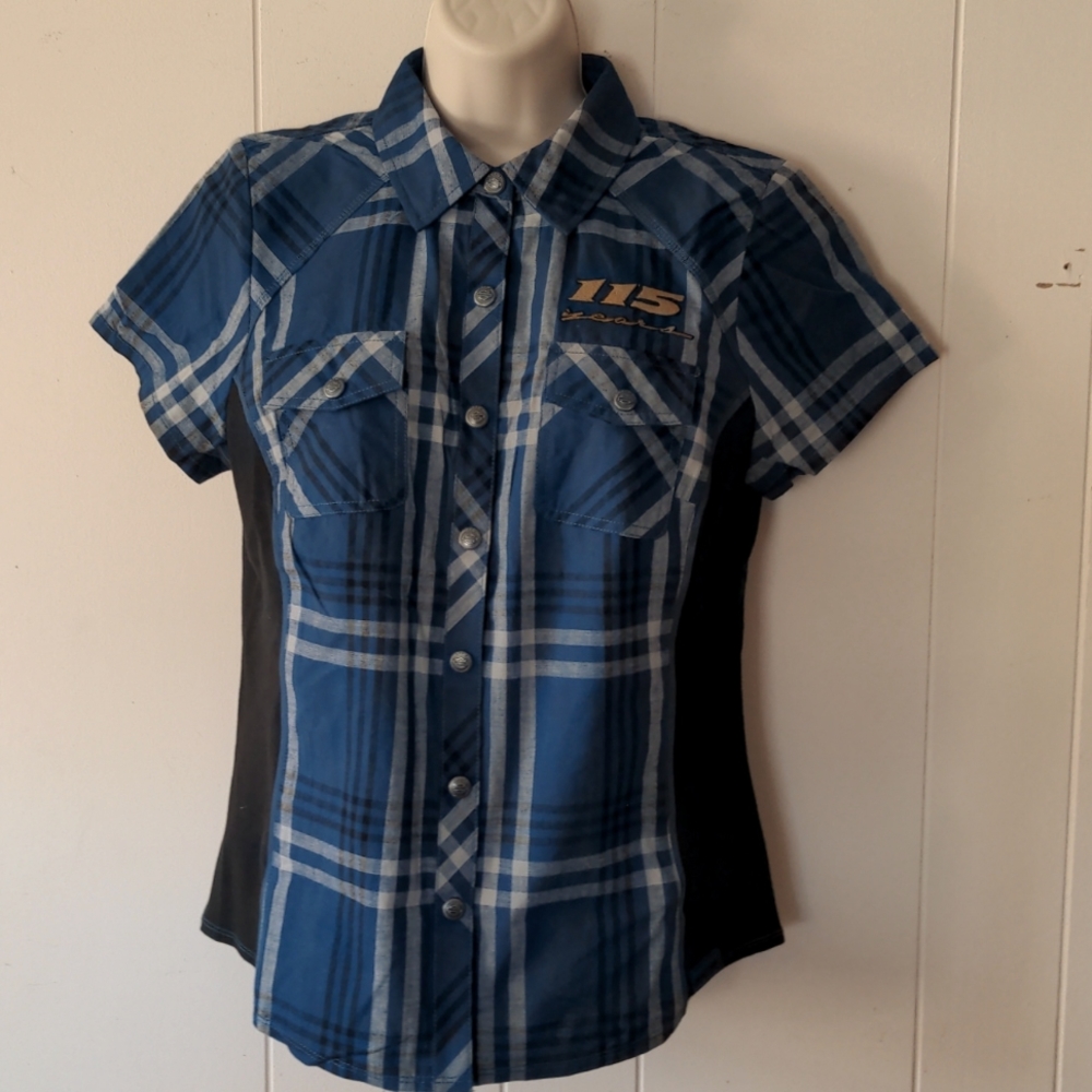 Harley Davidson Anniversary Button Down Size Medium Gem